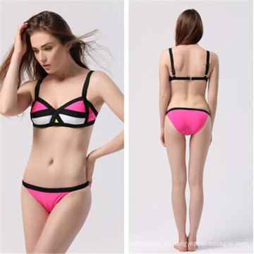 2015 Mode Bademode Bikini Sexy Bandage Bold Line Badeanzüge (53029)